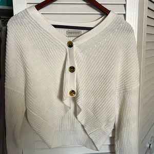Cropped White Sweater